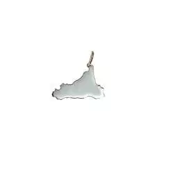 Ciondolo Sicilia in Oro Bianco Liscio - Piccolo