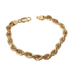 Bracciale Corda 6mm Oro Giallo