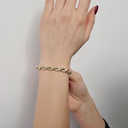 Photo of worn 6mm Rope Bracelet Yellow Gold