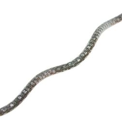 Girocollo Semirigido Flessibile filo a Onda Sfaccettato Oro Bianco