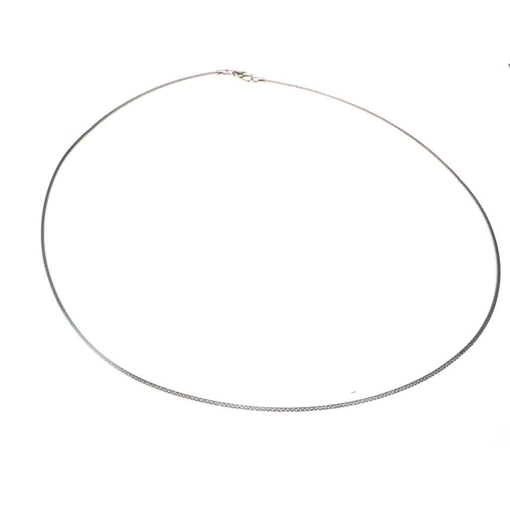 Girocollo Semirigido Flessibile Tubolare 1.30mm Sfaccettato Oro Bianco