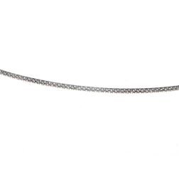 Girocollo Semirigido Flessibile Tubolare 1.30mm Sfaccettato Oro Bianco