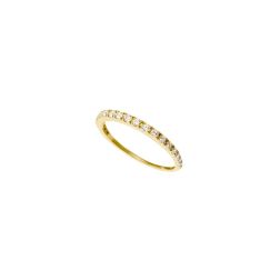 19 diamonds scalar Veretta ring in 18kt Yellow gold