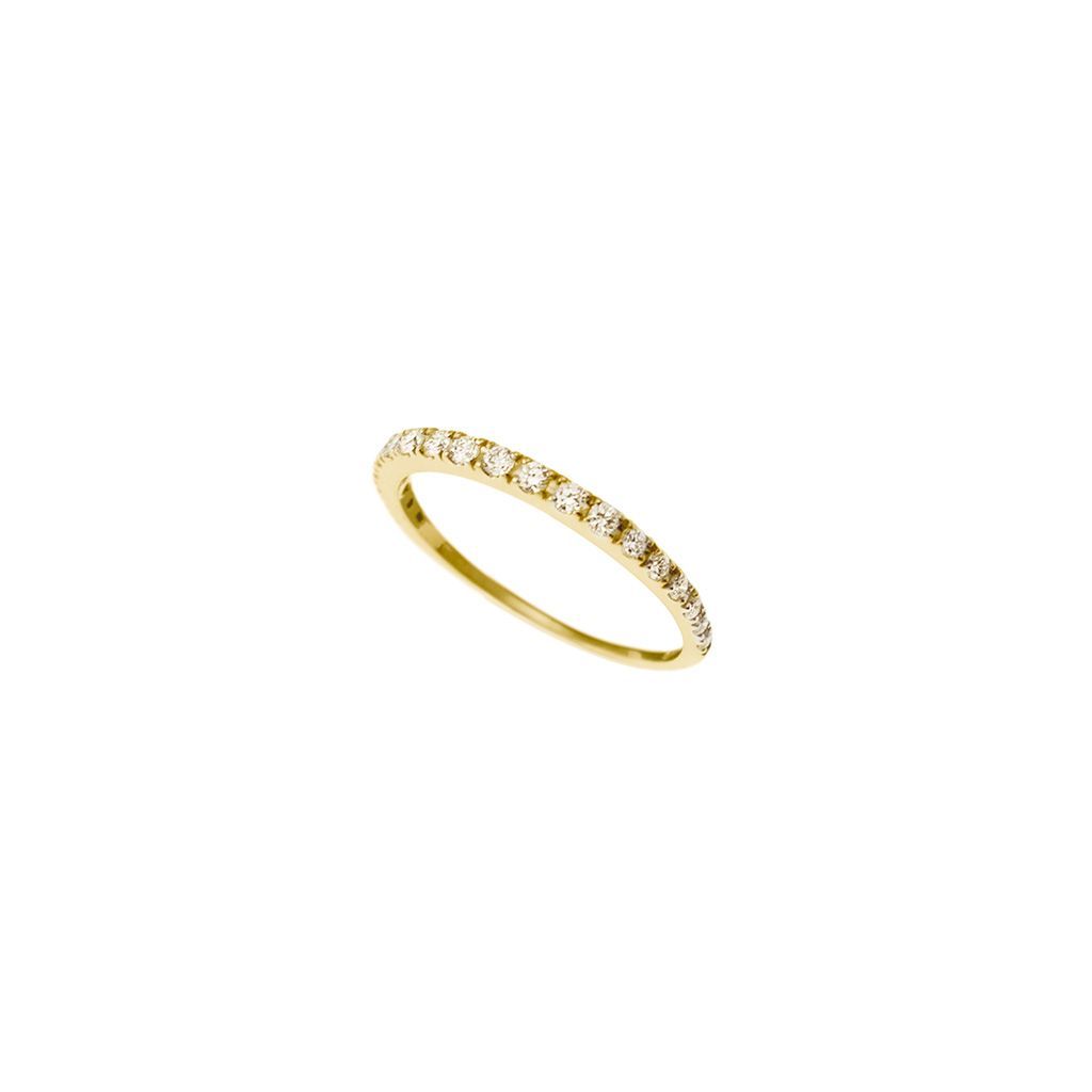 19 diamonds scalar Veretta ring in 18kt Yellow gold