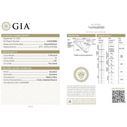 Solitario Panarea Diamante GIA 0.18ct G VS1 - Misura 12