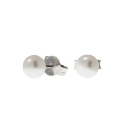 Orecchini Perle Freshwater 5.5mm in Oro Bianco