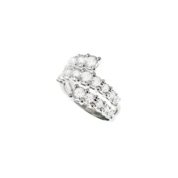 Anello Veretta Contrarié di Diamanti 1.15ct in Oro Bianco