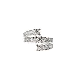 Anello Veretta Contrarié di Diamanti 1.15ct in Oro Bianco