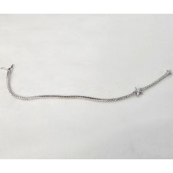 Bracciale Tennis Sfaccettato Diamanti con Stellina scorrevole