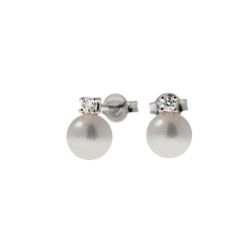 Orecchini Perle Akoya 7mm con Diamanti 0.08ct