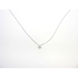 Simple Light Point Solitaire Necklace 0.22ct