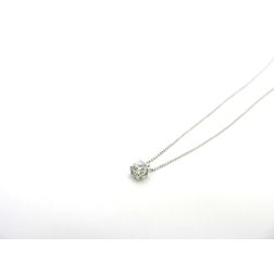 Simple Light Point Solitaire Necklace 0.22ct