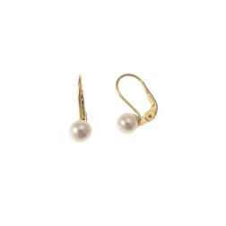 Classic Pearl Earrings 5.8mm yellow gold