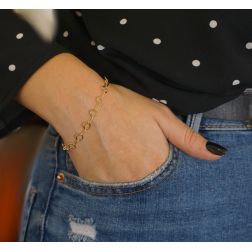 Bracciale catena Ovale e Tondo foto indossata