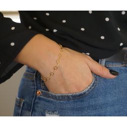 Bracciale catena Ovale e Tondo foto indossata