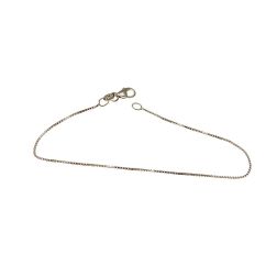 Bracciale/Cavigliera Catena Veneta oro bianco 0.6mm