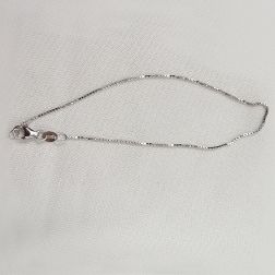 Bracelet/Anklet venetian chain white gold 0.6mm