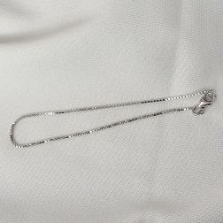 Bracelet/Anklet venetian chain white gold 0.8mm