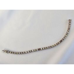Bracciale Tennis Diamanti Gialli e Brown