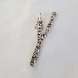 Yellow and Brown Diamond Tennis Bracelet