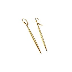 Super-lightweight Stiletto pendant earrings in yellow gold