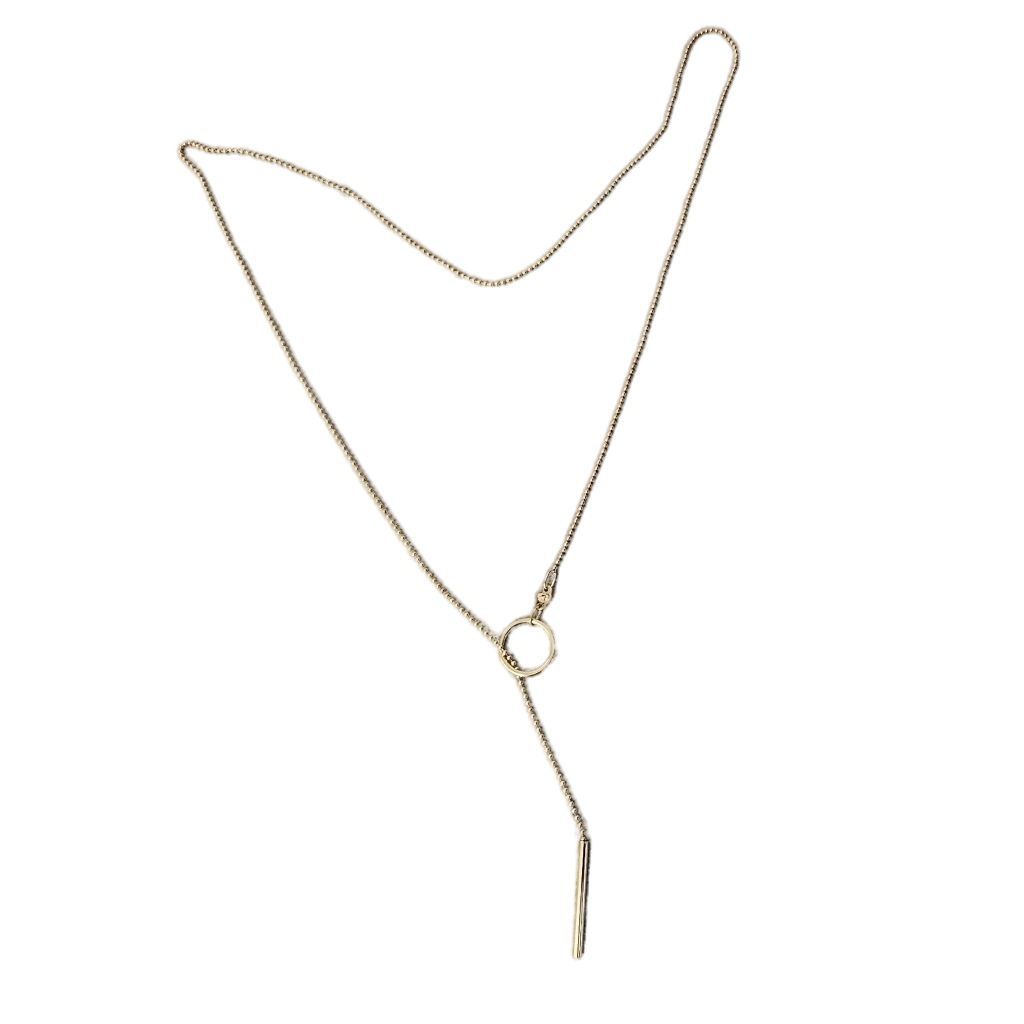 1.20mm ball chain necklace without clasp in yellow gold