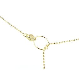 1.20mm ball chain necklace without clasp in yellow gold