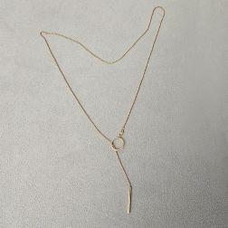 Collana Laccetto Palline da 1.20mm senza chiusura in Oro Giallo