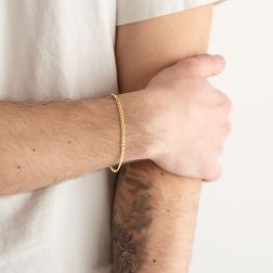 Bracciale maglia 3+1 tigre e pernice x 2.5mm foto indossata