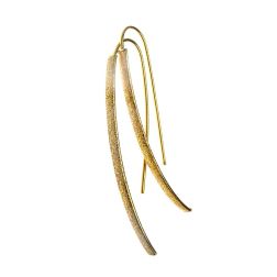 Knurled half-moon earrings
