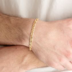 Bracciale maglia Accoppiata x 4.90mm foto indossata