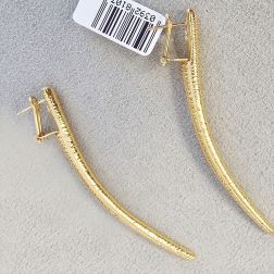 Orecchini pendenti Curva Scultorea zigrinata