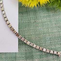 Yellow and Brown Diamond Tennis Bracelet