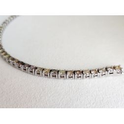 Yellow and Brown Diamond Tennis Bracelet