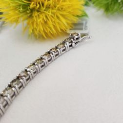 Bracciale Tennis Diamanti Gialli e Brown
