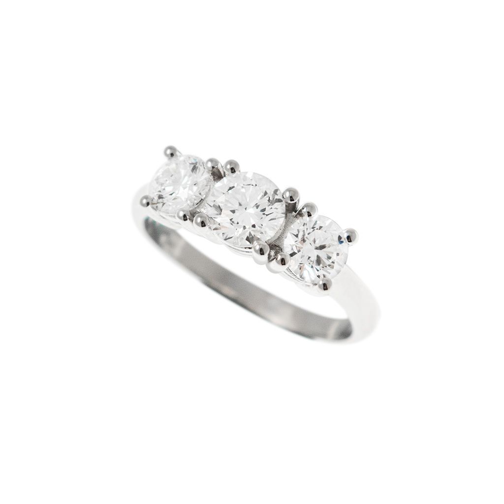 Ring Trilogy 0.57ct/0.60ct center and 0.38ct side