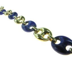 Bracciale a Catena Marinara in Oro Giallo 15mm e Lapislazzuli 15.50mm