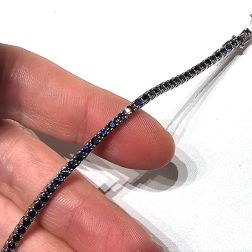 Bracciale Tennis DeepBlue Zaffiri Blu 17cm x 2,5mm