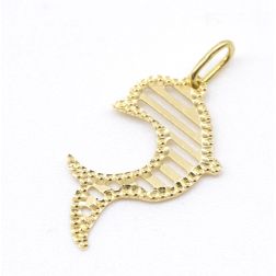 Charm Dolphin shaped 18kt yellow gold