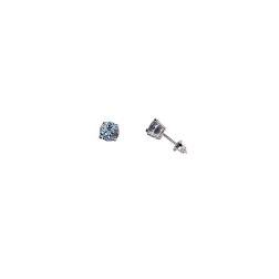 Orecchini Solitari Acquamarina tonda 5.80mm