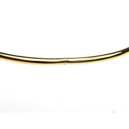 Rigid tubular necklace in yellow gold