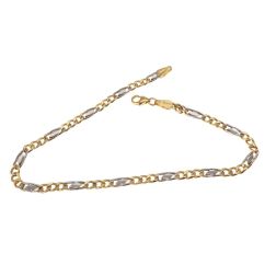 Bracciale 3+1 grumetta & traversino bicolore 3.50mm