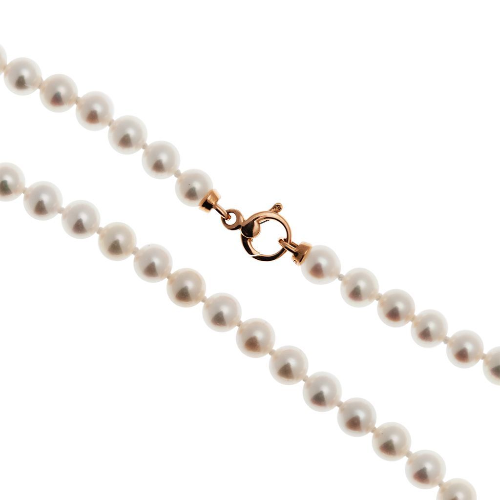 Freshwater pearl Bracelet with a round clasp in 18kt rose gold
