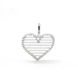 Ciondolo Cuore oro bianco 18kt