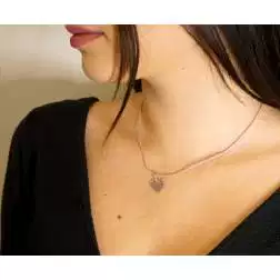 Ciondolo Cuore oro bianco 18kt