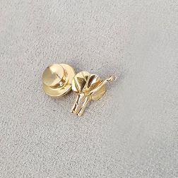 Yellow Gold Elephant Brooch with Diamond
