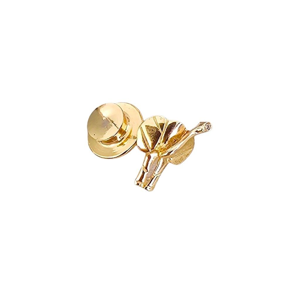 Yellow Gold Elephant Brooch with Diamond