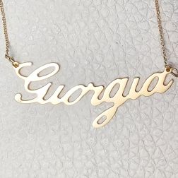 Collana con nome Giorgia in Oro Giallo