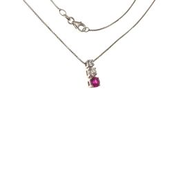 Girocollo Trilogy scalare Diamanti con Rubino  (2.9mm-3.7mm)
