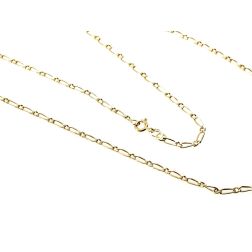 50cm Necklace 2.20mm chain 1+1 18kt yellow gold